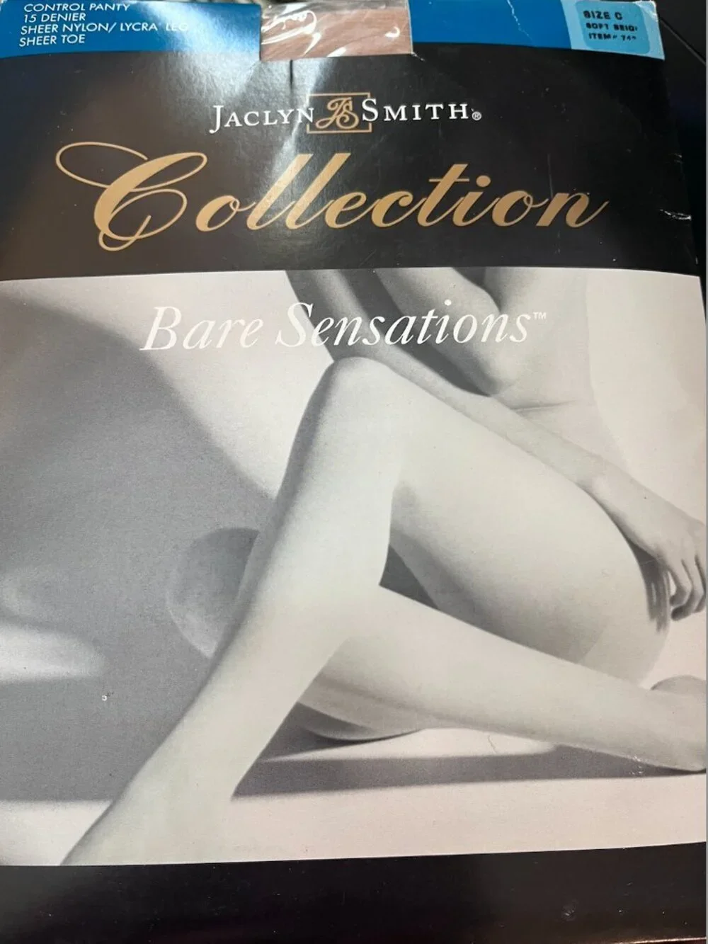 Jaclyn Smith Sheer Nylon Pantyhose Tights Soft Beige Size C